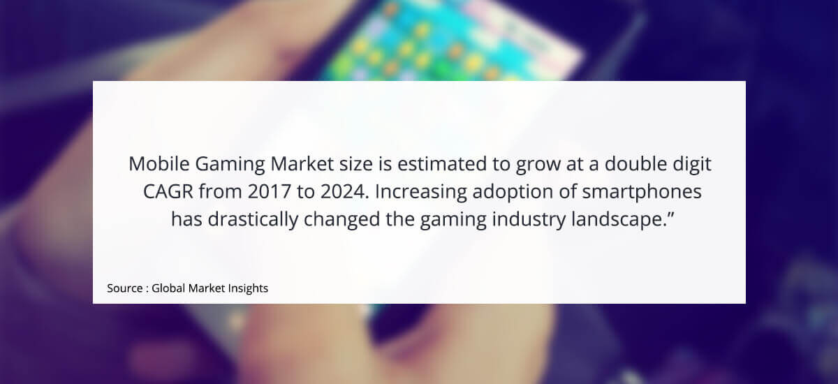 Statistics of mobile gaming market size