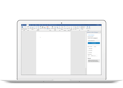 Citation Manager for MS Word 365