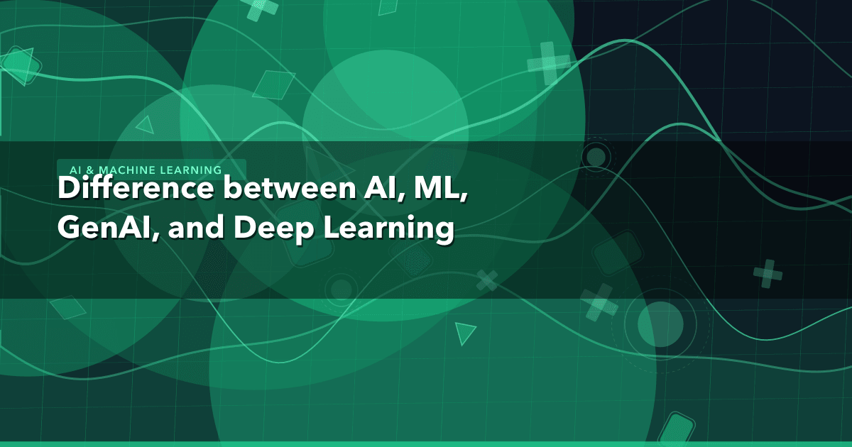 Difference between AI, ML, GenAI, and Deep Learning — AI & Machine Learning thumbnail